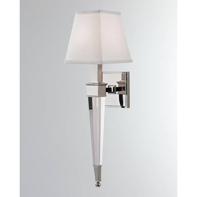 Ruskin 1 Light Wall Sconce Polished Nickel, Silk
