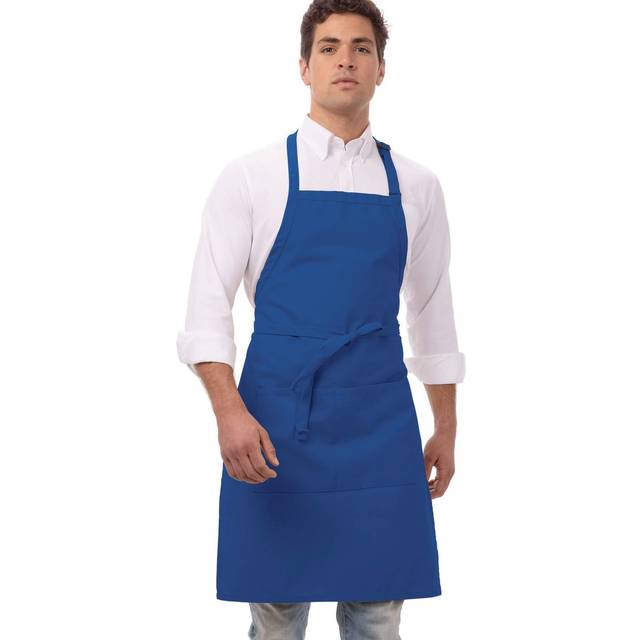 Chef Works Butchers Bib Apron Royal Blue