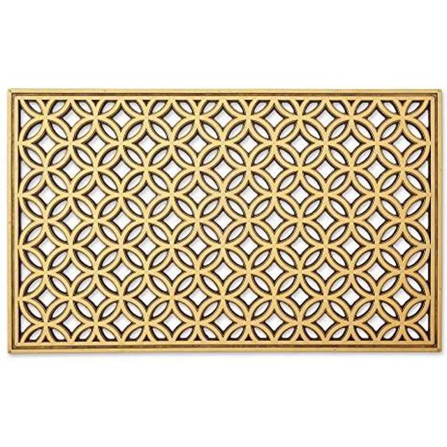 DII Rubber Doormats Collection All Weather  18x30  Gold Double Ring