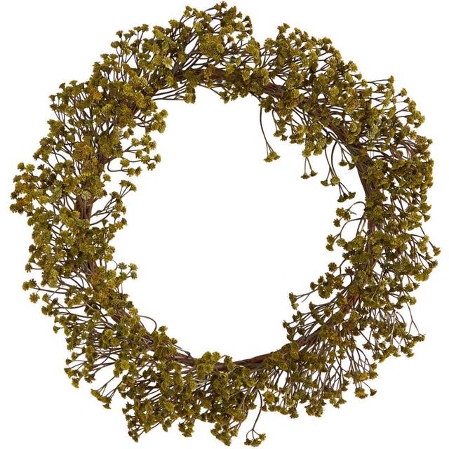 Nearly Natural W1145 20 in Autumn gypsophila Artificial Wreath