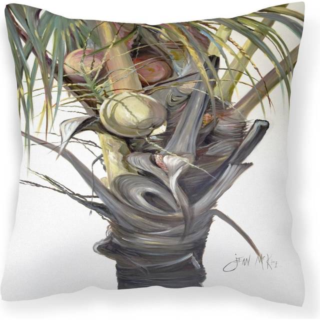 Caroline's Treasures JMK1279PW1414 Coconut Tree Top Fabric Decorative Pillow Machine Washable, Indoor Outdoor Decorative Pillow for Couch, Bed or Pati