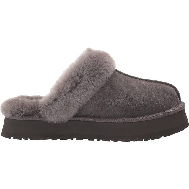 UGG Womens Disquette Slippers Charcoal In Black, 6