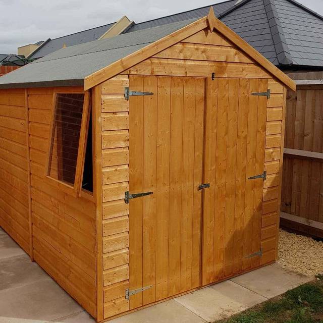 Shire Warwick Double Door Shed 12x6 - Honey Brown