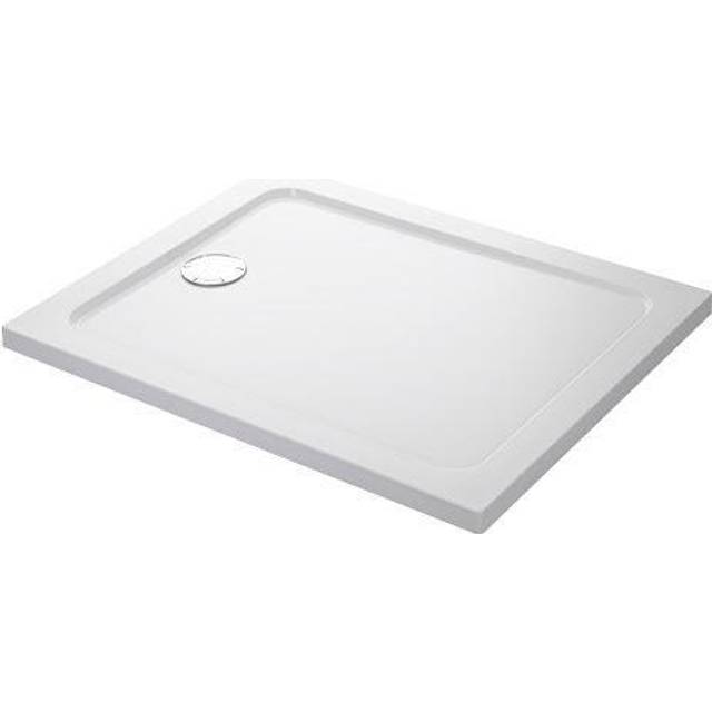 Mira Flight Low Rectangular Shower Tray 1400 x 700mm in White Acrylic Stone Resin