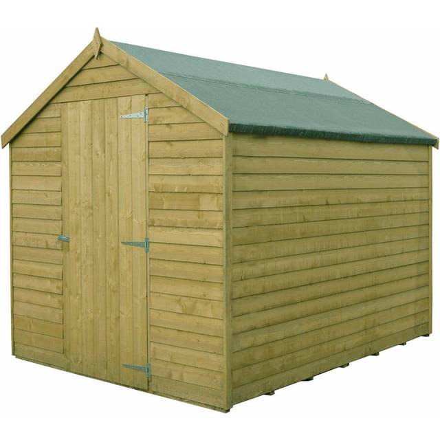 Shire Pressure Treated Value Overlap Apex Shed 8x6 - Green Tint