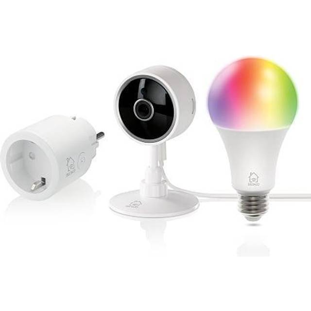 DELTACO SMART HOME Startkit m. Plugg, Kamera och RGB-Lampa