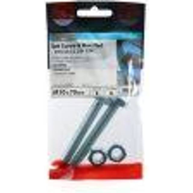 Hexagon Set Screws and Nuts Zinc Plated M10 70mm Pack of 2