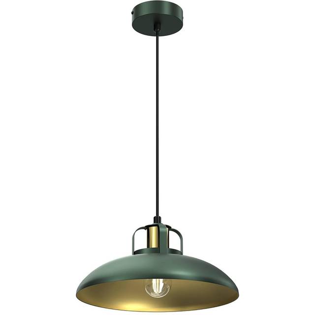 Felix Pendant Lamp Hand Made Green And Gold - One Size