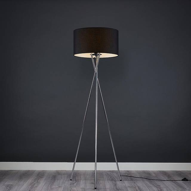 Minisun - Camden Tripod Silver Floor Lamp