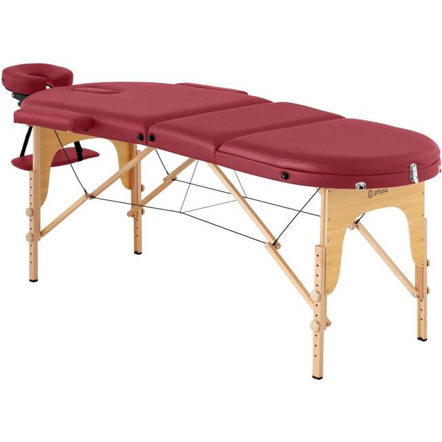 physa Hopfällbar massagebänk - 3 zoner - 185 x 70 x 62 - 86 cm - 220 kg - röd PHYSA COLMAR RED