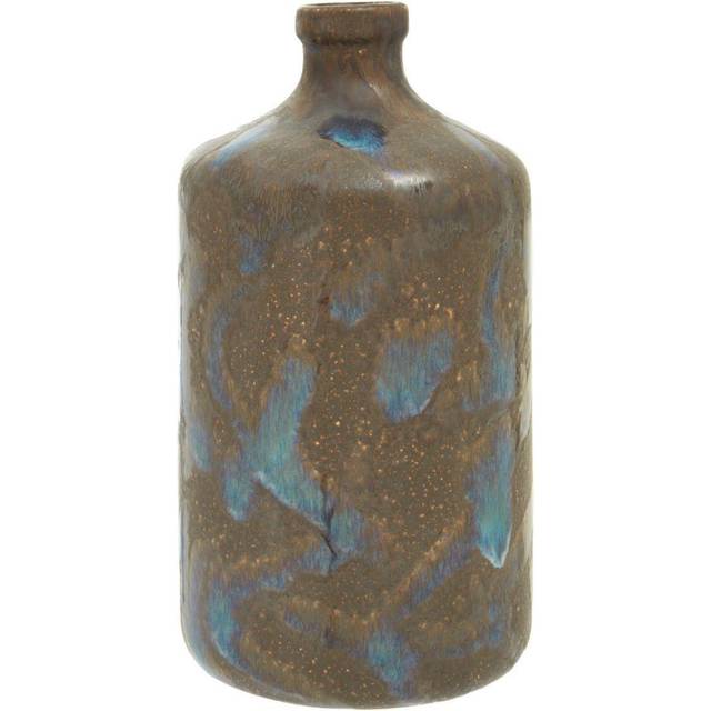 Interiors By Ph Brown Reactive Glaze Bottle Vase, Brown
