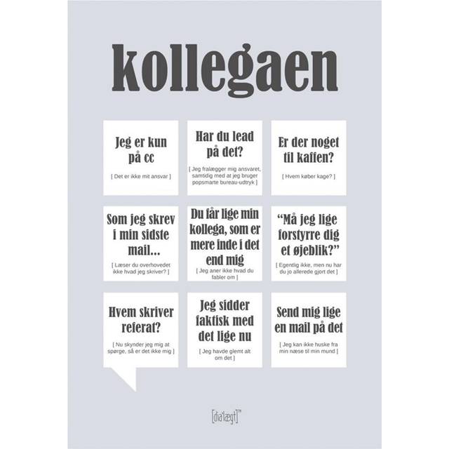 Dialægt Kollegaen Relationer Plakat