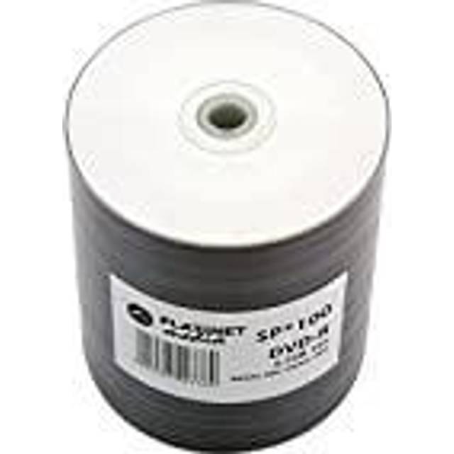 Platinet DVD-R (100 pack), 4.7GB 16X, Full Face / Wide Inkjet Printable Pro, White, Shrink Pack