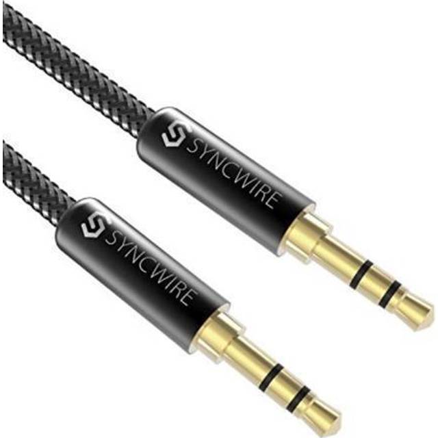 Syncwire Aux Cable 3.5mm Audio Cable â3.3ft/1M- Nylon Braided Aux Lead for Car, Headphone, iPhone, iPad, iPod, Samsung, MP3 Player, Smartphone, Echo