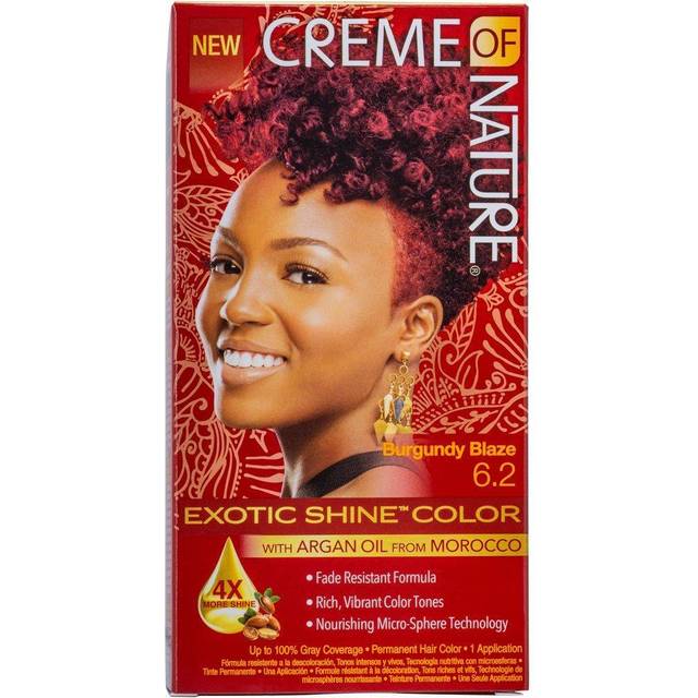 Creme Of Nature Exotic Shine Permanent Hair Color 6 2 Kit Argan Oil Burgundy Blaze 1 Ea 1count