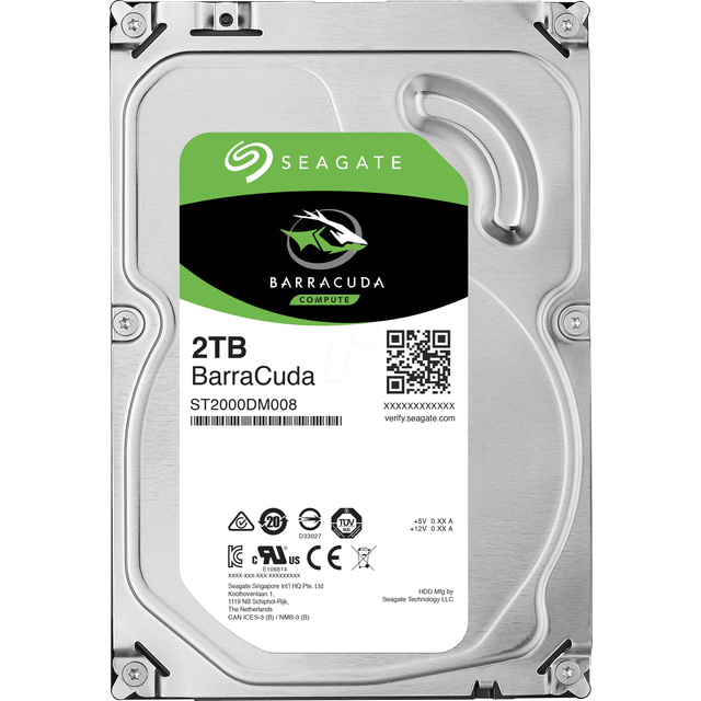 Seagate Barracuda ST2000DM008 - Harddisk - 2 TB - intern - 3,5 - SATA 6Gb/s - 7200 rpm - buffer: 256 MB