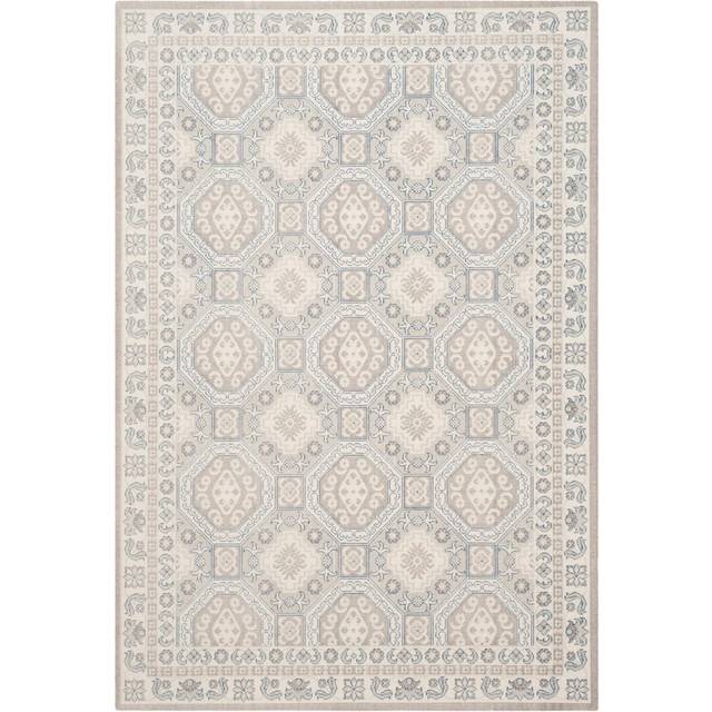 Everlee Light Grey/Ivory Area Rug (Rectangle 160 x 230cm)