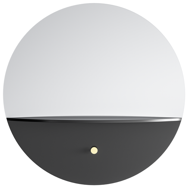 Pie B Wall Mirror, White , 80cm