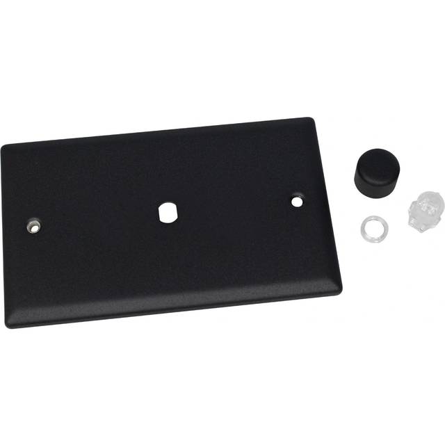 Varilight Urban 1G Twin Plate Matrix Faceplate Kit Matt Black for Rotary Dimmer Standard Plate