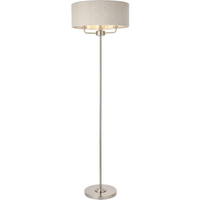 Ensora Lighting Ashton Floor Lamp Natural, Brown