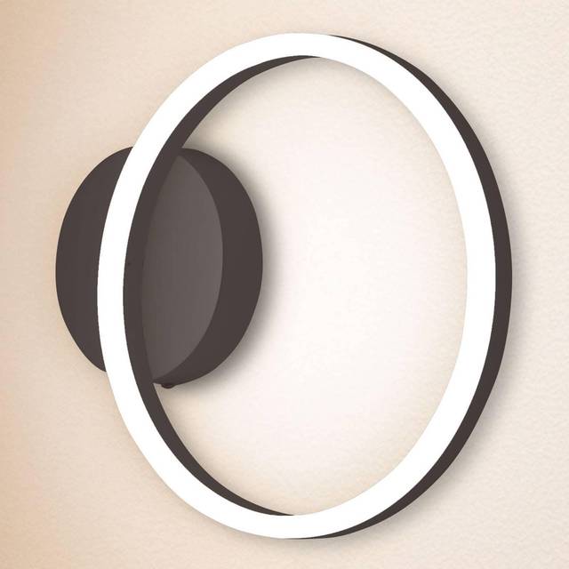 Fabas Luce Giotto Integrated Led Wall Light Black Glass - FA-3508-21-101