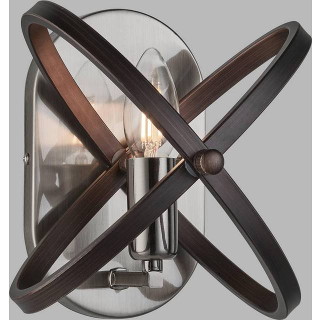 Searchlight 8241PW Hoopla 1 Light Wall Light Pewter