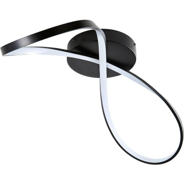Spa Dafni Infini Led Flush Ip44 Matt Black, Black