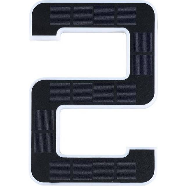 Paulmann 79843 LED House Number 2 IP44 Warm White Replaceable Battery incl. 1x0.2 watt luminaire Black lamp Plastic Solar Light 3000 K, 0.2 W