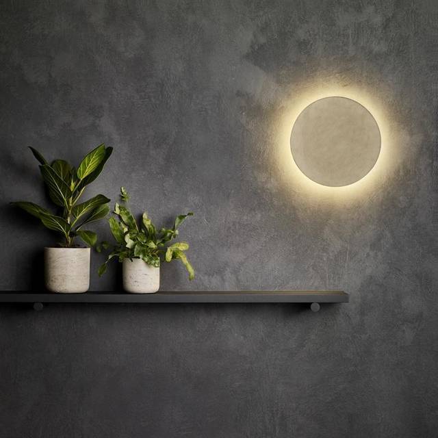 Astro Eclipse IP44 Round 300 LED Concrete Wall Light