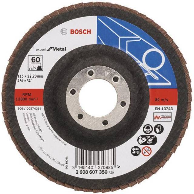 Bosch Expert X551 for Metal Flap Disc 115mm 60g Pack of 1