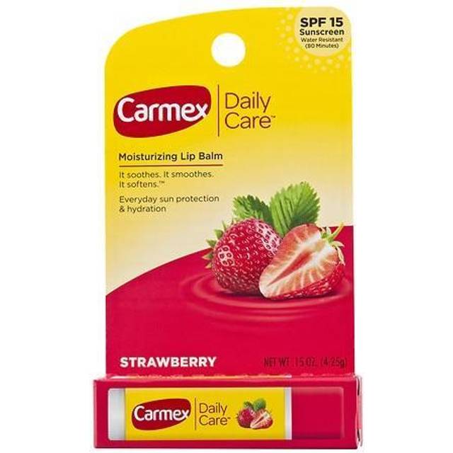 Carmex, Daily Care, Moisturizing Lip Balm, Strawberry, SPF 15, 4.25g