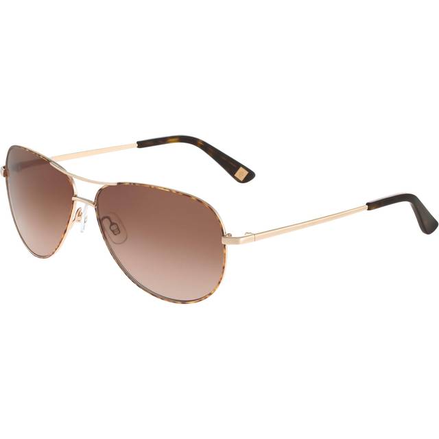 Anne Klein Women's Petite Aviator Sunglasses in Rose Gold