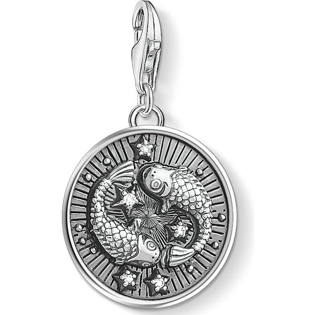 Thomas Sabo Charm pendant zodiac sign Pisces silver-coloured 1639-643-21 - silver-coloured/white - one size