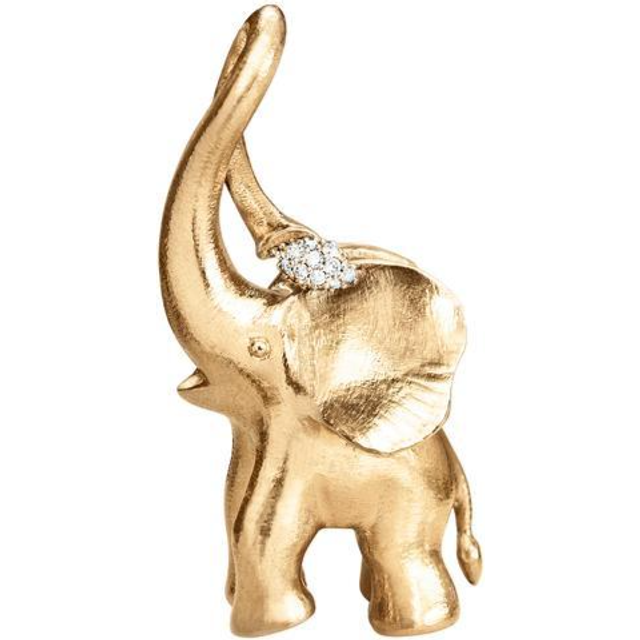 OLE LYNGGAARD COPENHAGEN Elephant vedhæng i 18 kt. guld med 24 brillanter