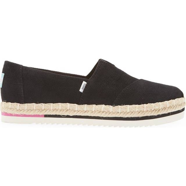 Toms Alpargata Platform Rope Shoes Womens | Slip On Shoes  | Black  | UK Size 4