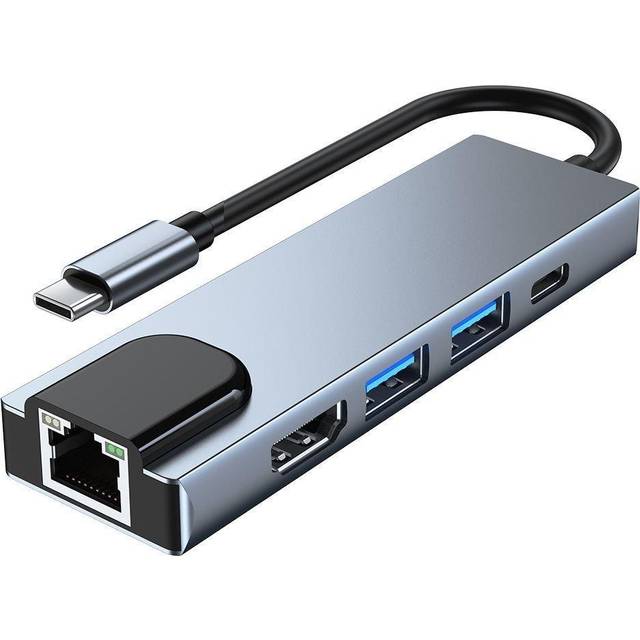 Tech-Protect 5in1 USB-C Hub till 2x USB-A / USB-C / HDMI / RJ45