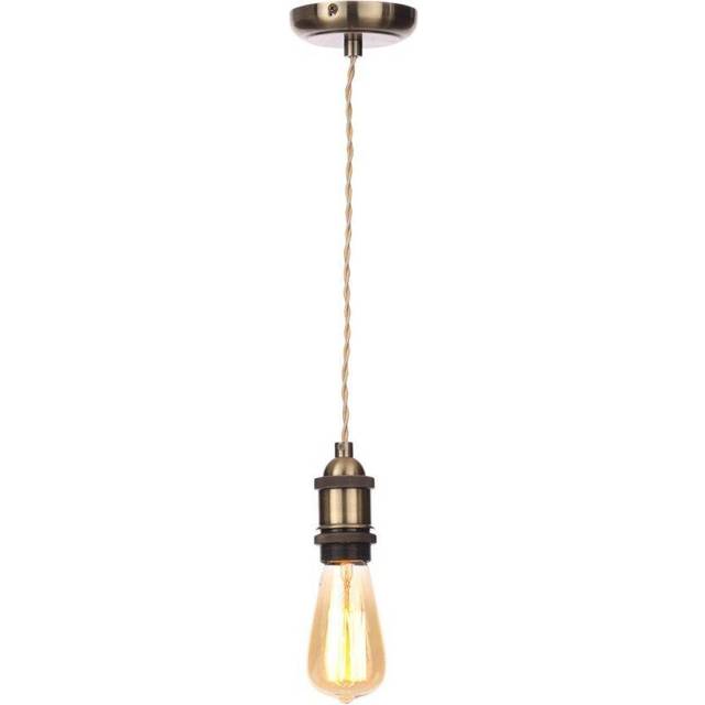 Inlight Dale E27 Pendant Cord Set Antique Brass & Champagne