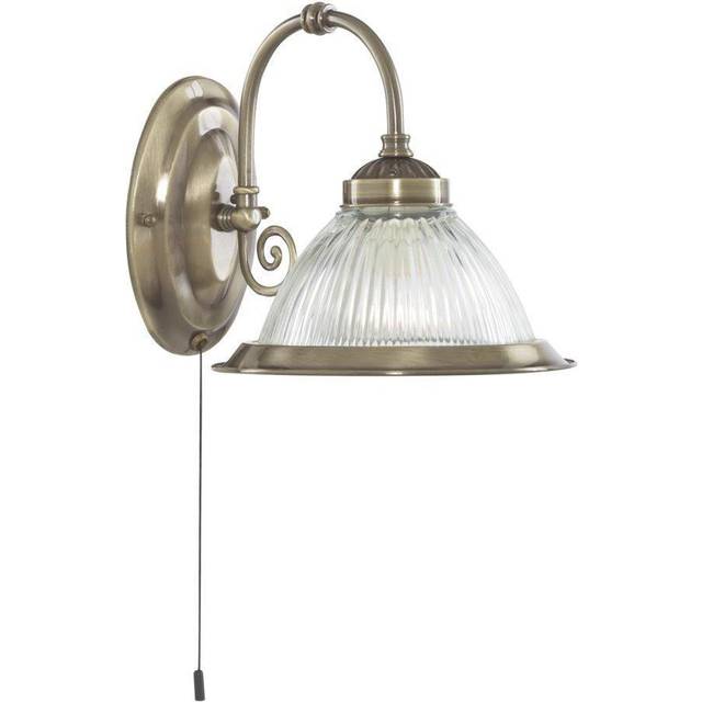 Searchlight American Diner Wall Light - Antique Brass