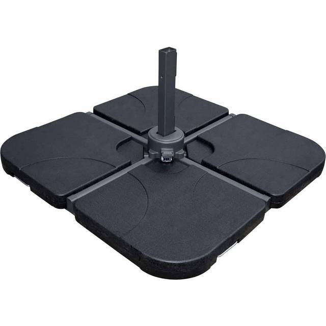Charles Bentley Premium Concrete Parasol Base 25kg - Black, Black