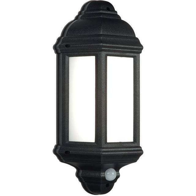 Saxby Halbury PIR Wall Light (1lt, IP44, 7W, Cool White Light) Matt Black