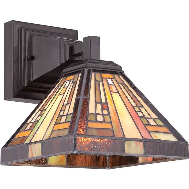 QUOIZEL Vägglampa Stephen i Tiffany-stil