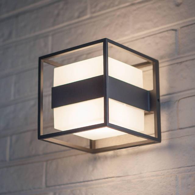 Lutec Cruz Wall Light Dark Grey Integrated LED IP54