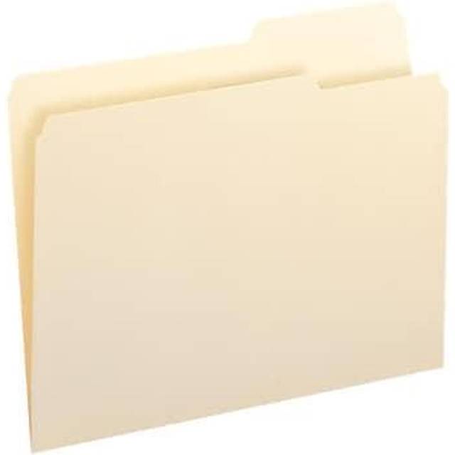 Smead File Folder, 2/5-Cut Tab, Right Position, Letter Size, Manila, 100 per Box (10385)