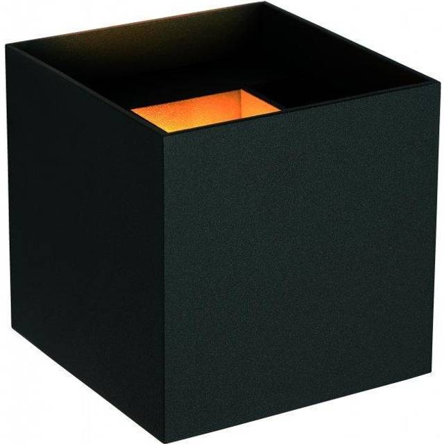 Lucide AXI - Square Up Down Wall Spotlight Bathroom - LED - 2x3,5W 2700K - IP54 - Black