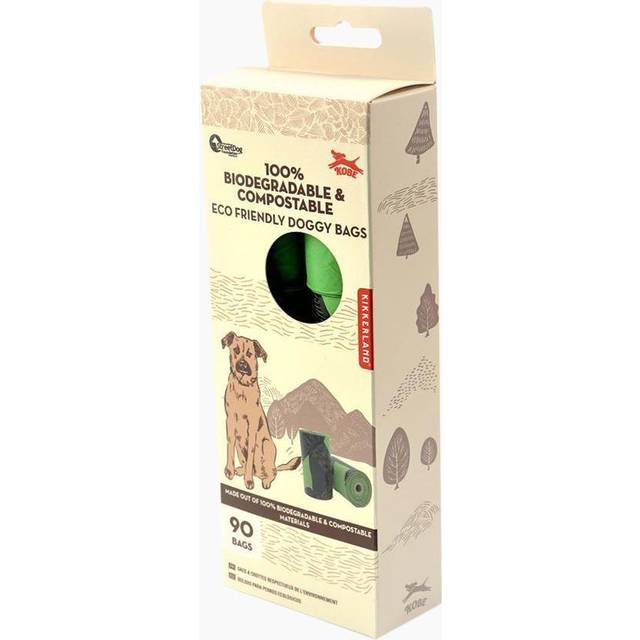 Doggy poo bags eco friendly 100% biodegradable compostable 90pcs kobe kikkerland