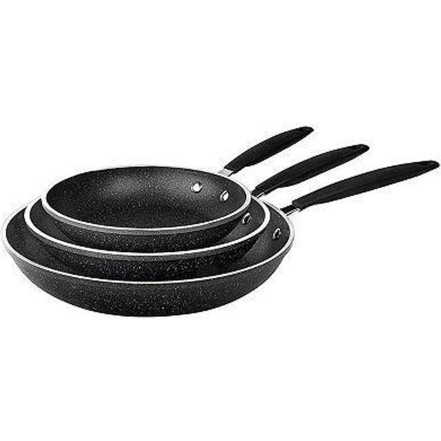 Granitestone 7197 Pro Hard Anodized Set | Skillet 8 Inch, 10 Inch and 12 Inch Cookware, 100 Percent PFOA Free, Oven, Metal Appliance Safe, Ultra