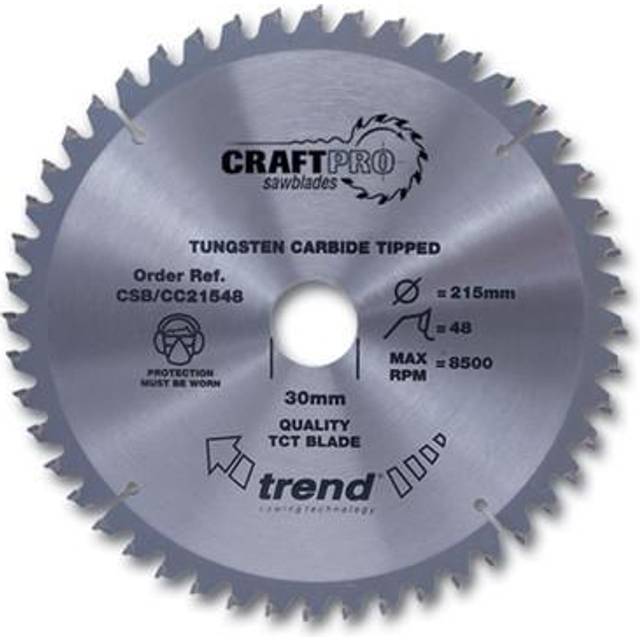Trend CRAFTPRO Wood Cutting Mitre Saw Blade 255mm 42T 30mm