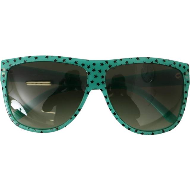 Dolce & Gabbana, Accessoarer, unisex, ONE Size, Gröna stjärnor acetat fyrkantiga solglasögon - green (ONE SIZE)