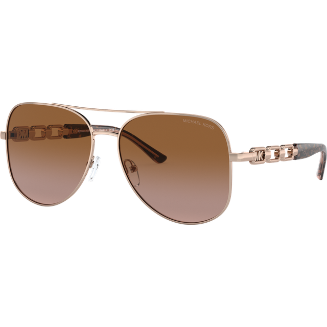 Michael Kors Woman Sunglass MK1121 Chianti -  Frame color: Rose Gold, Lens color: Brown Pink Gradient