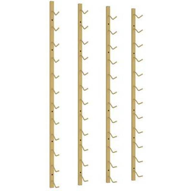 vidaXL Wall Mounted Wine Rack for 12 Bottles 2 pcs Gold Iron
